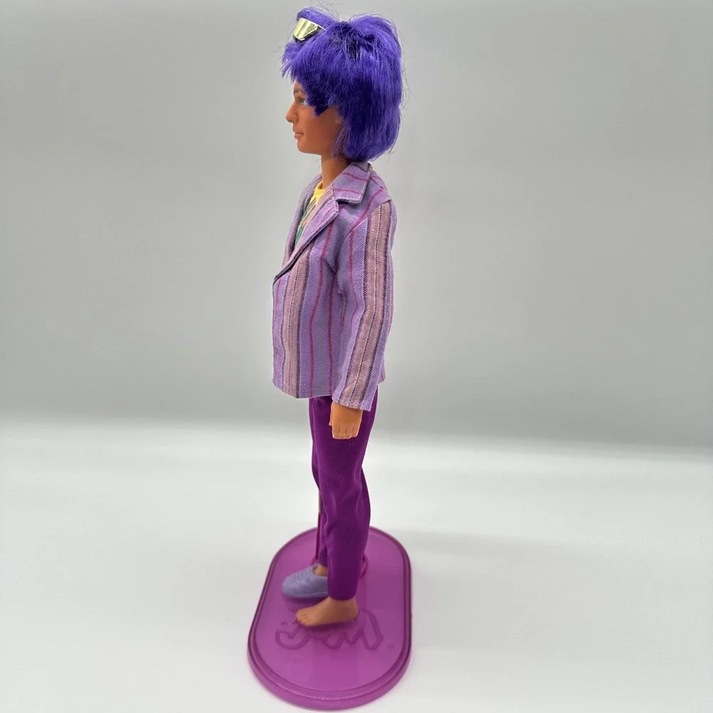 Vintage Jem and The Holograms Rio Doll Hasbro 1986 Purple Hair with Outfit